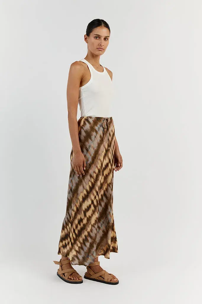 Dissh Gabi Drawstring Midi Skirt Tie Dye Multi Size AU 10 - Image 3