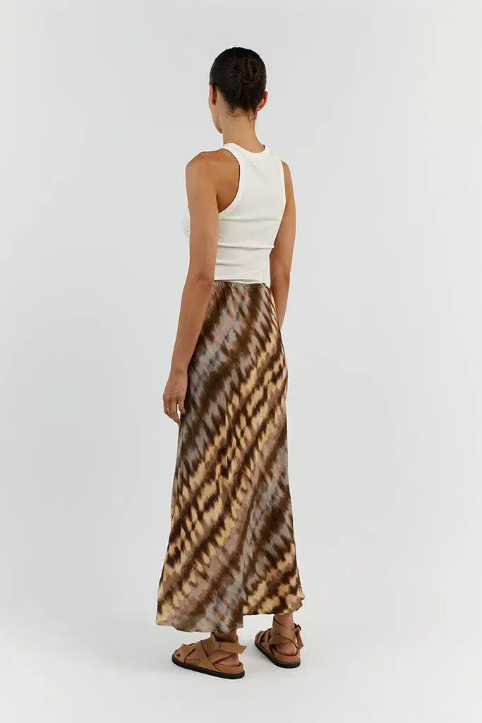 Dissh Gabi Drawstring Midi Skirt Tie Dye Multi Size AU 10 - Image 2