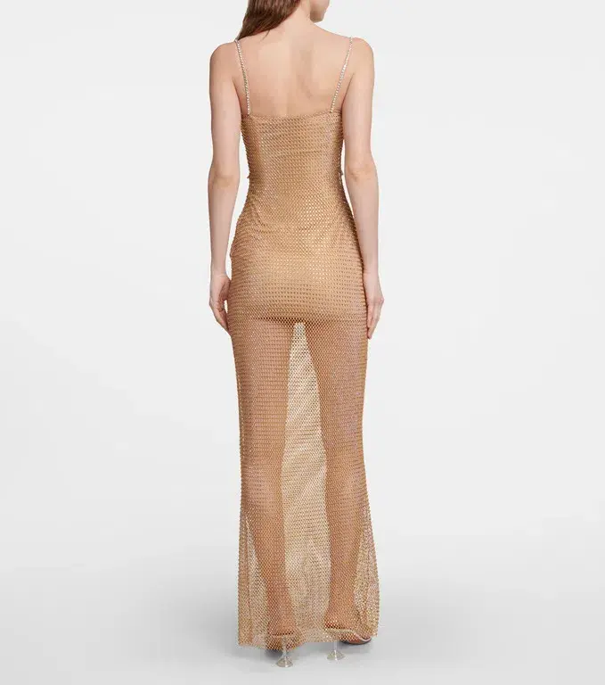 Self Portrait Horrid Fishnet Maxi Nude Size AU 8 - Image 2