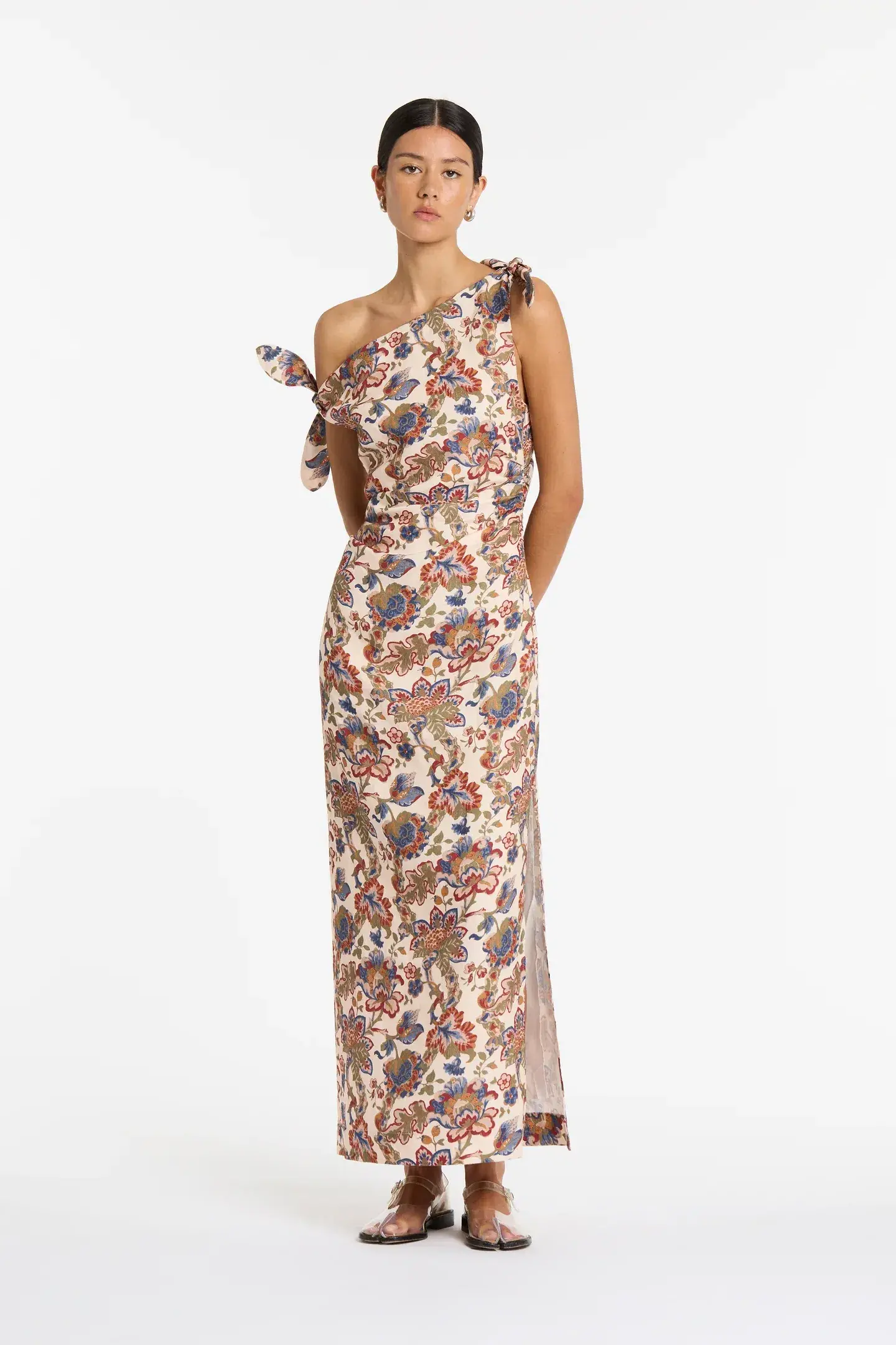 Sir The Label Bettina Off Shoulder Dress In Wiltshire Floral Sir Size 3 / AU 12 - Image 2