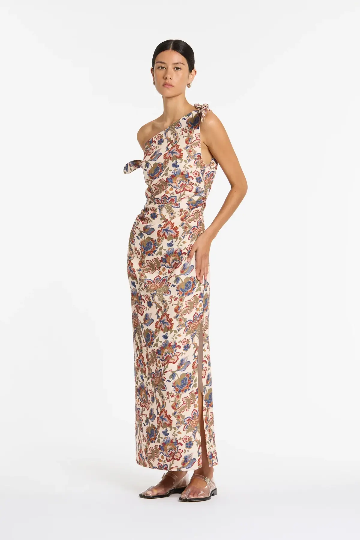 Sir The Label Bettina Off Shoulder Dress In Wiltshire Floral Sir Size 3 / AU 12 - Image 3