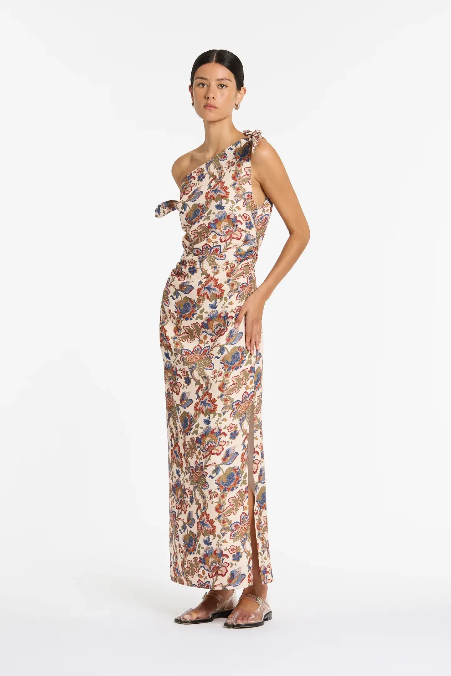 Sir The Label Bettina Off Shoulder Dress In Wiltshire Floral Sir Size 3 / AU 12 - Image 3