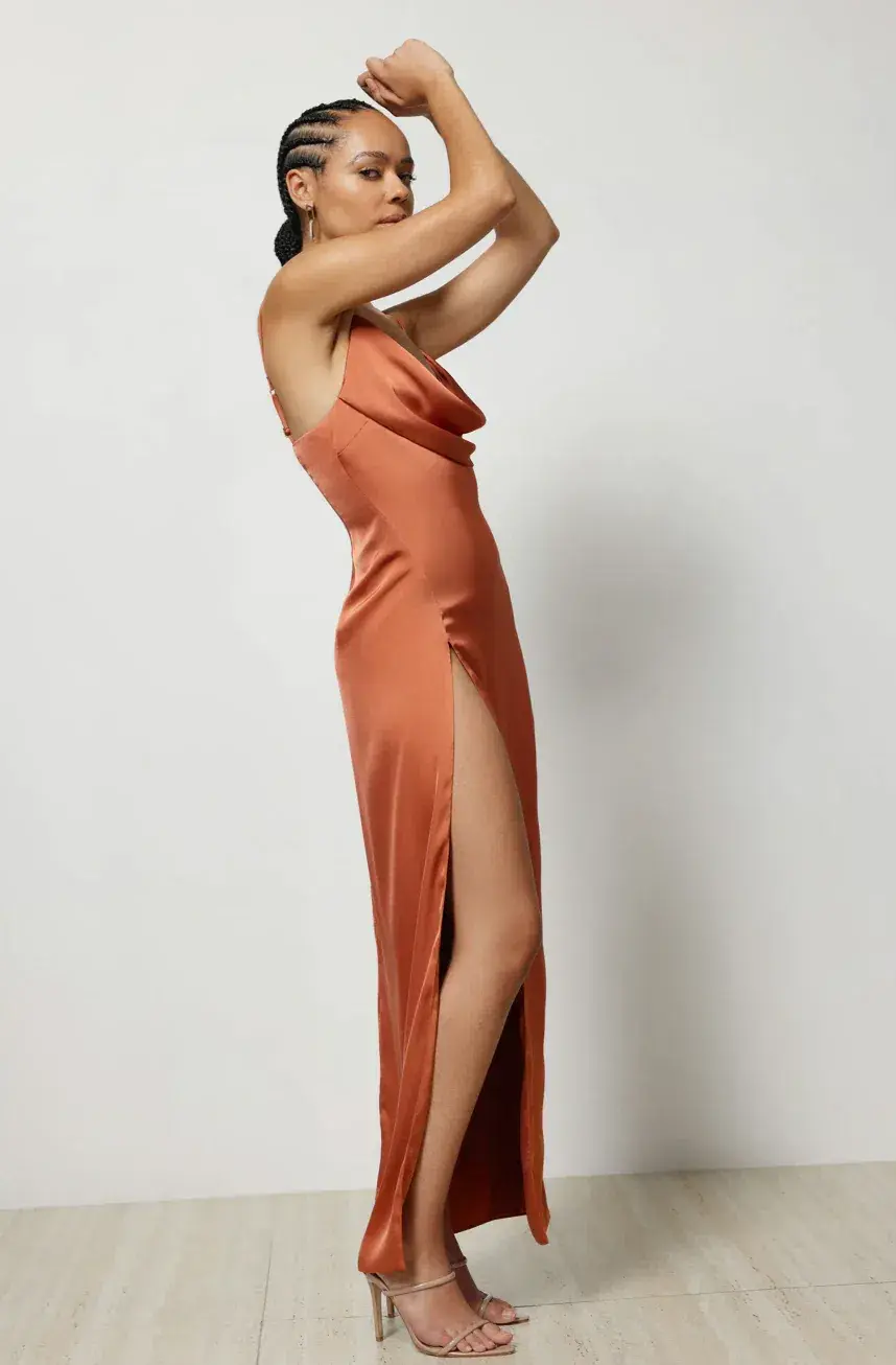 Lexi Mila Dress Rust Size 8 for rent on The Volte - main image