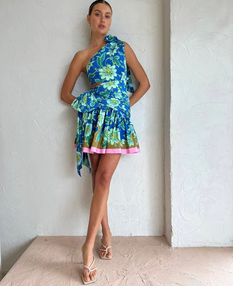 Alemais Winnie Mini Dress Floral Size 6 - Image 1