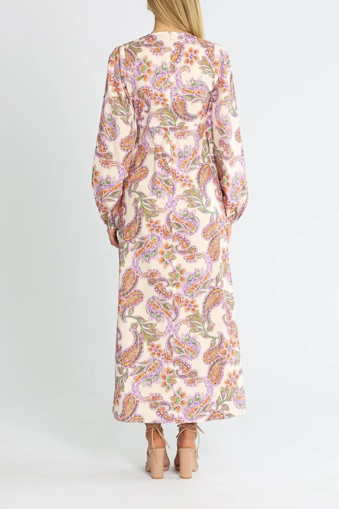 Suboo Sienna Long Sleeve Keyhole Front Maxi Dress Multi Size 14 - Image 2