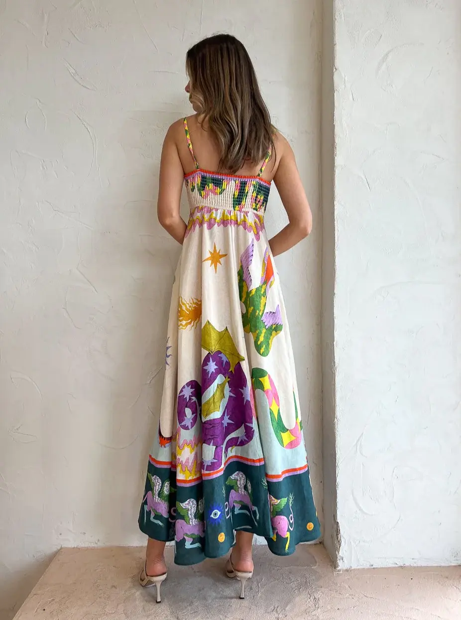 Alemais Sunseeker Dress Multi Size AU 10 - Image 5