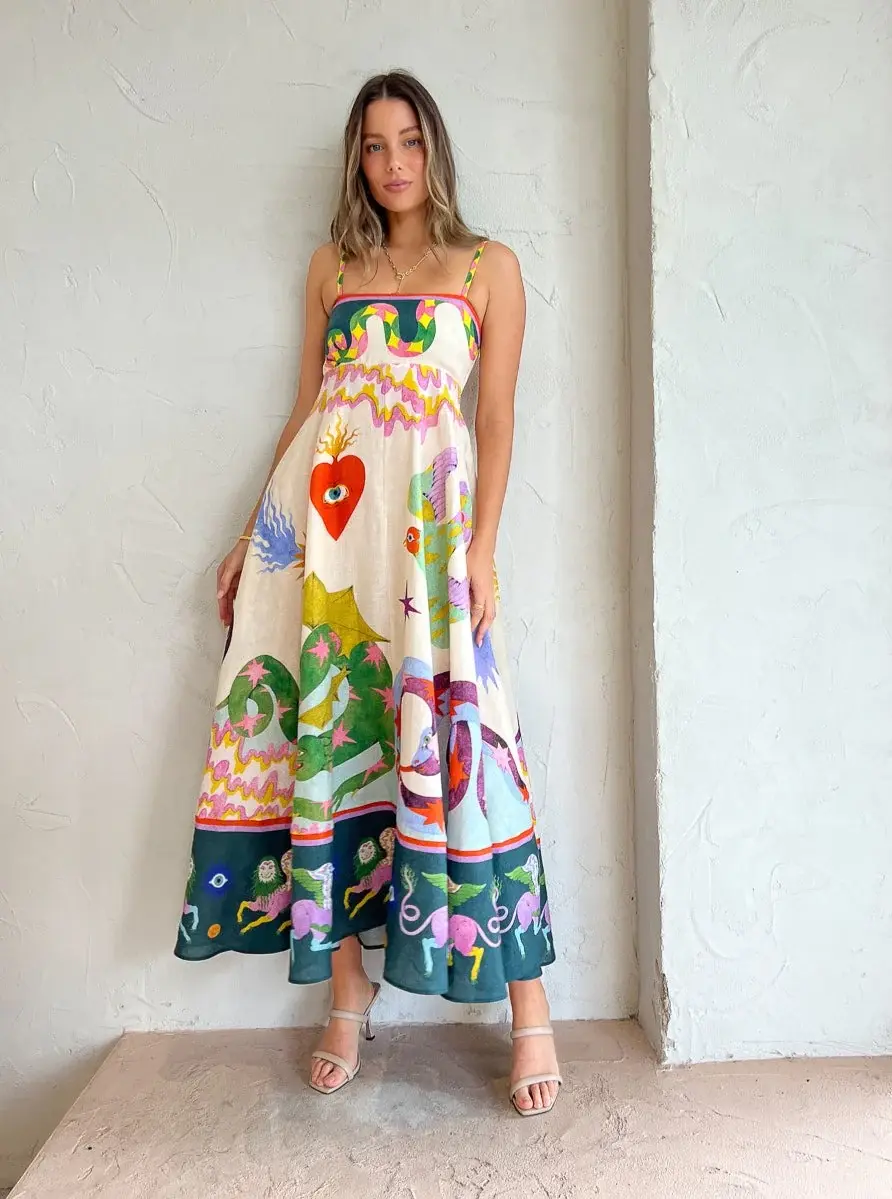 Alemais Sunseeker Dress Multi Size AU 10 - Image 2