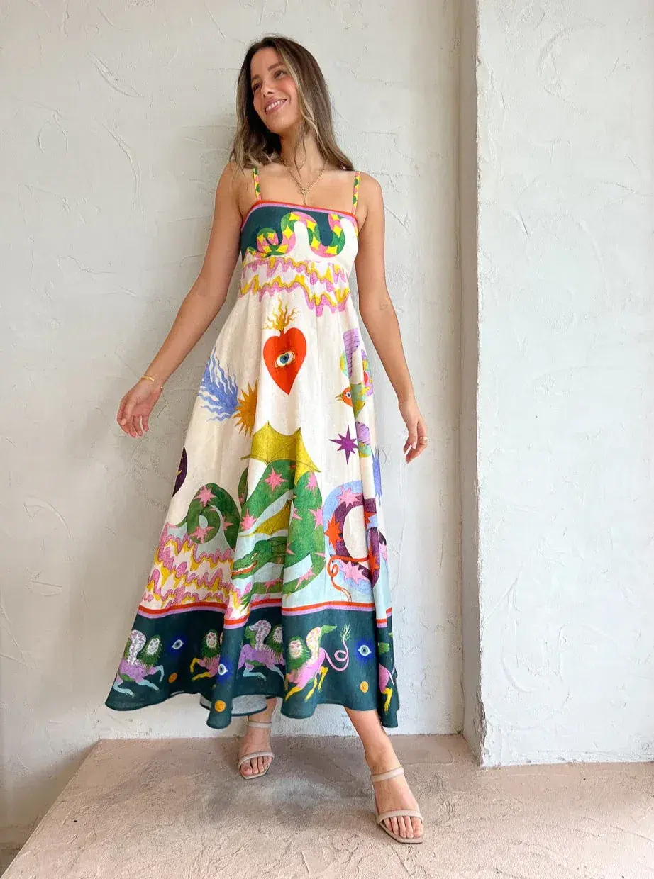 Alemais Sunseeker Dress Multi Size AU 10 - Image 1