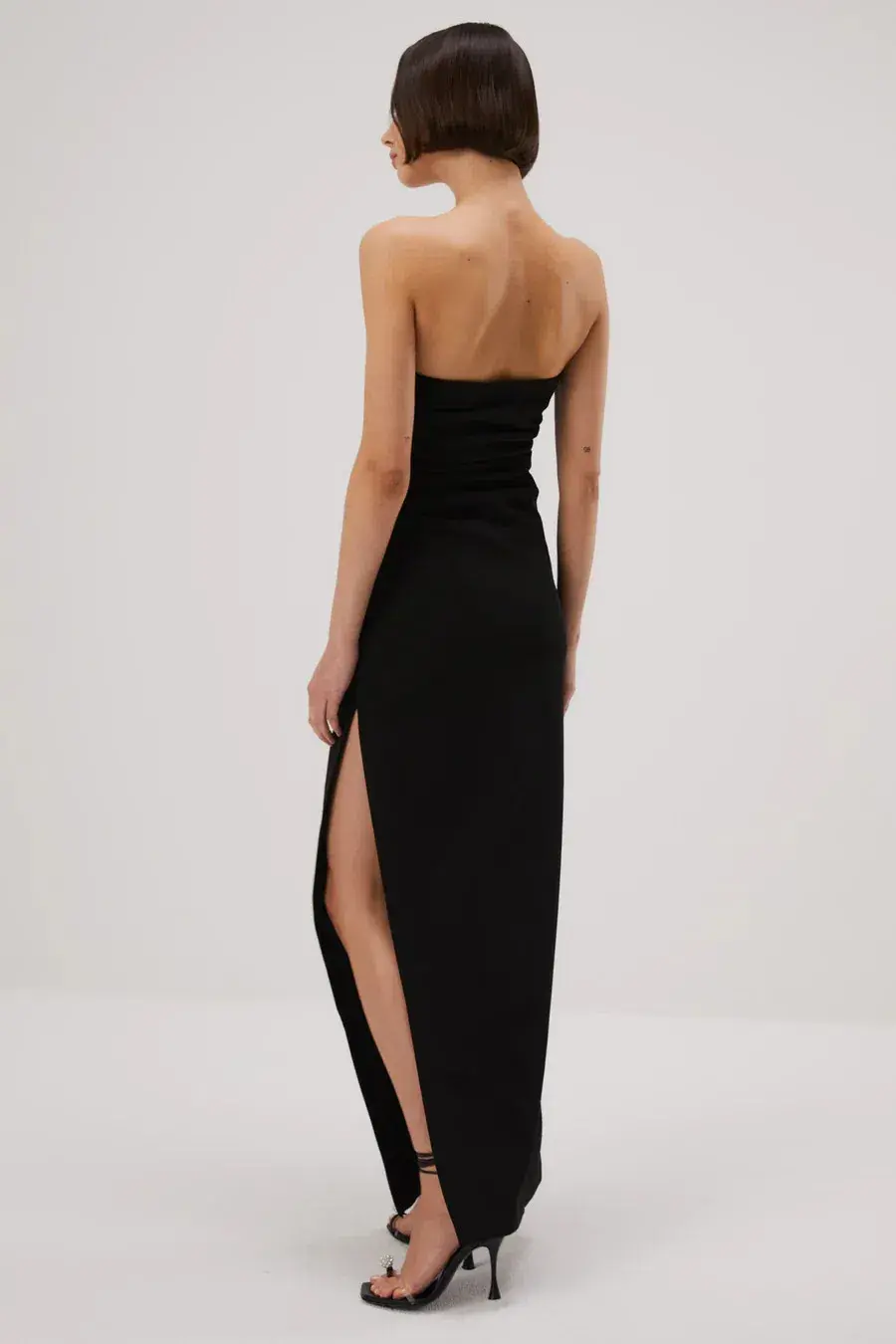 MISHA Blythe Bonded Crepe Gown Black Size 6/XS - Image 4