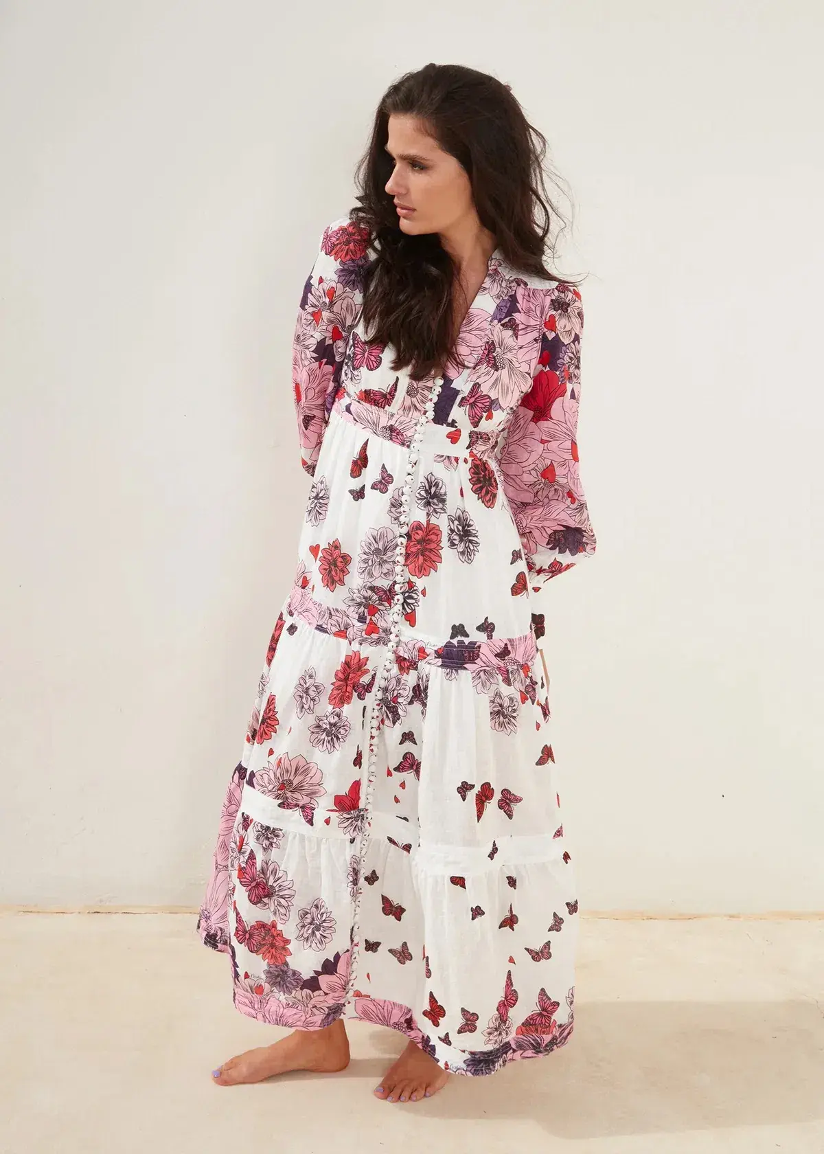 Mackenzie Mode Dynasty Maxi Dress Floral Size 12 - Image 1