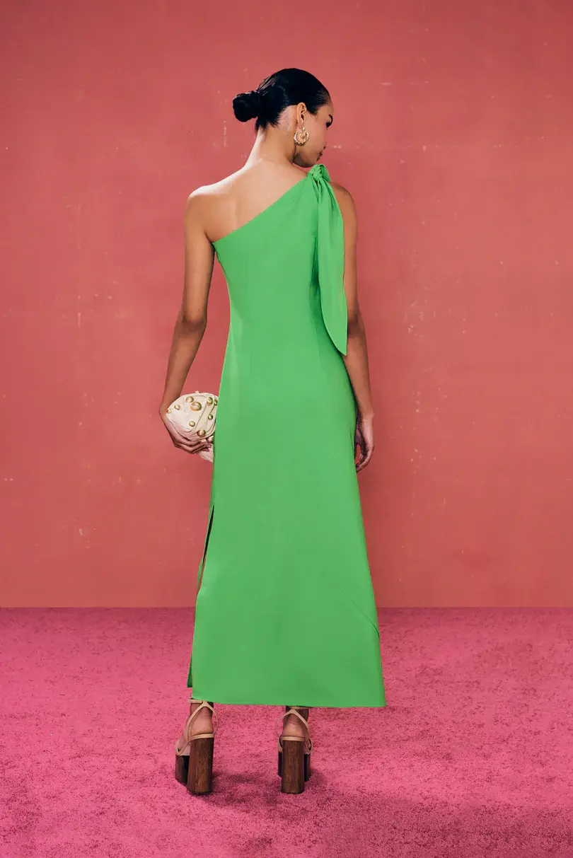 Cult Gaia Kamila Asymmetric Maxi Dress Green Size M / Au 10 - Image 3
