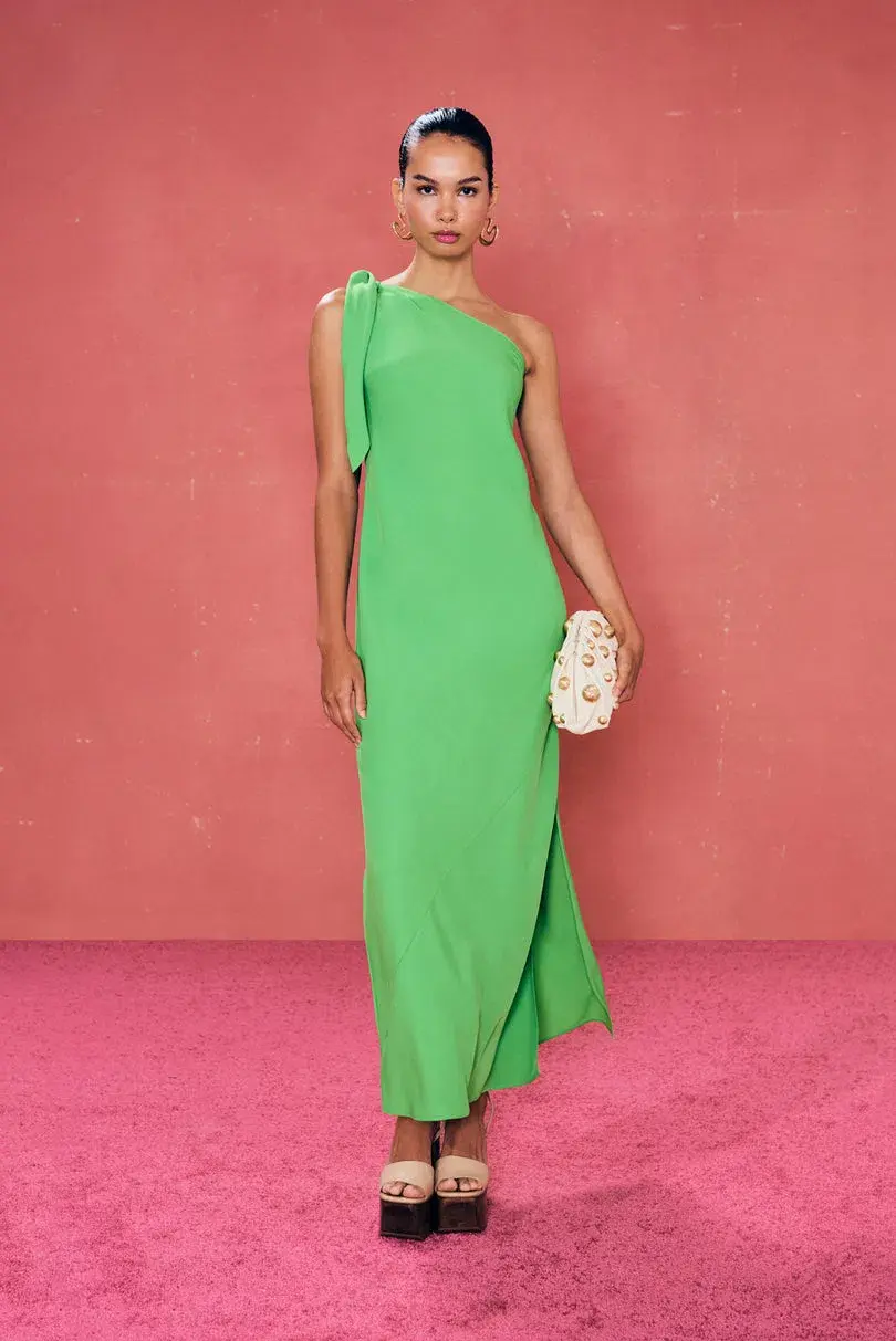 Cult Gaia Kamila Asymmetric Maxi Dress Green Size M / Au 10 - Image 1
