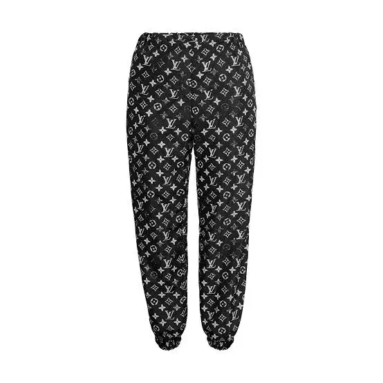 Louis Vuitton Stencil-effect Monogram Jogging Pants Black Size AU 8 for rent on The Volte - main image