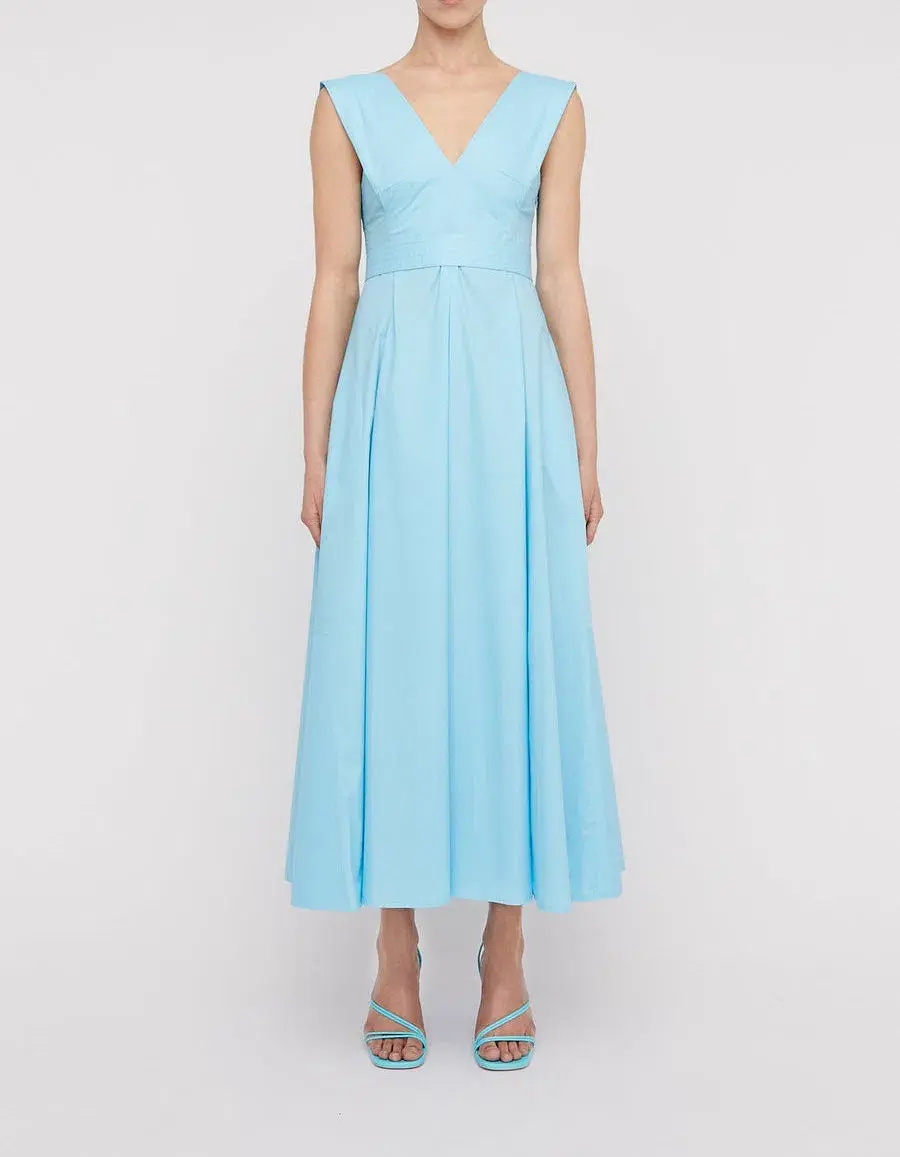 Scanlan Theodore Parachute Panelled Dress Blue Size 8 / S for rent on The Volte - main image