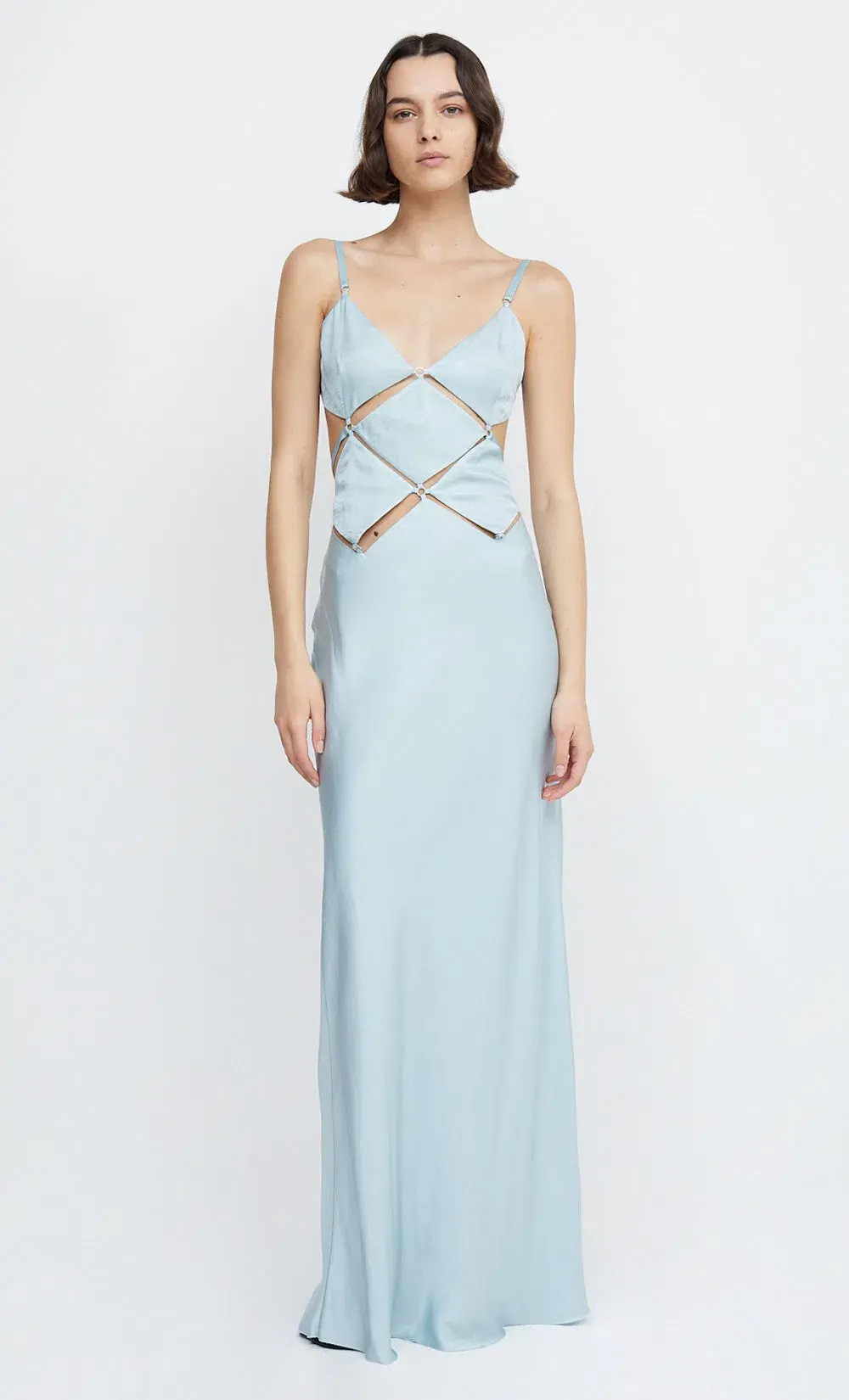 Bec & Bridge Diamond Strap Maxi Dress in Cloud Blue Size 8 - Image 6