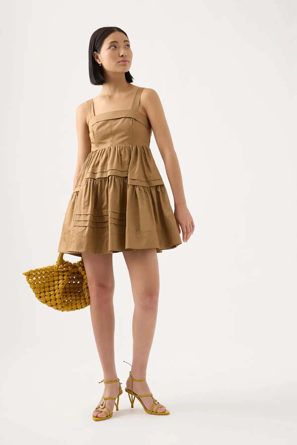 Aje Sight Bow Mini Dress Brown Size 10 - Image 1