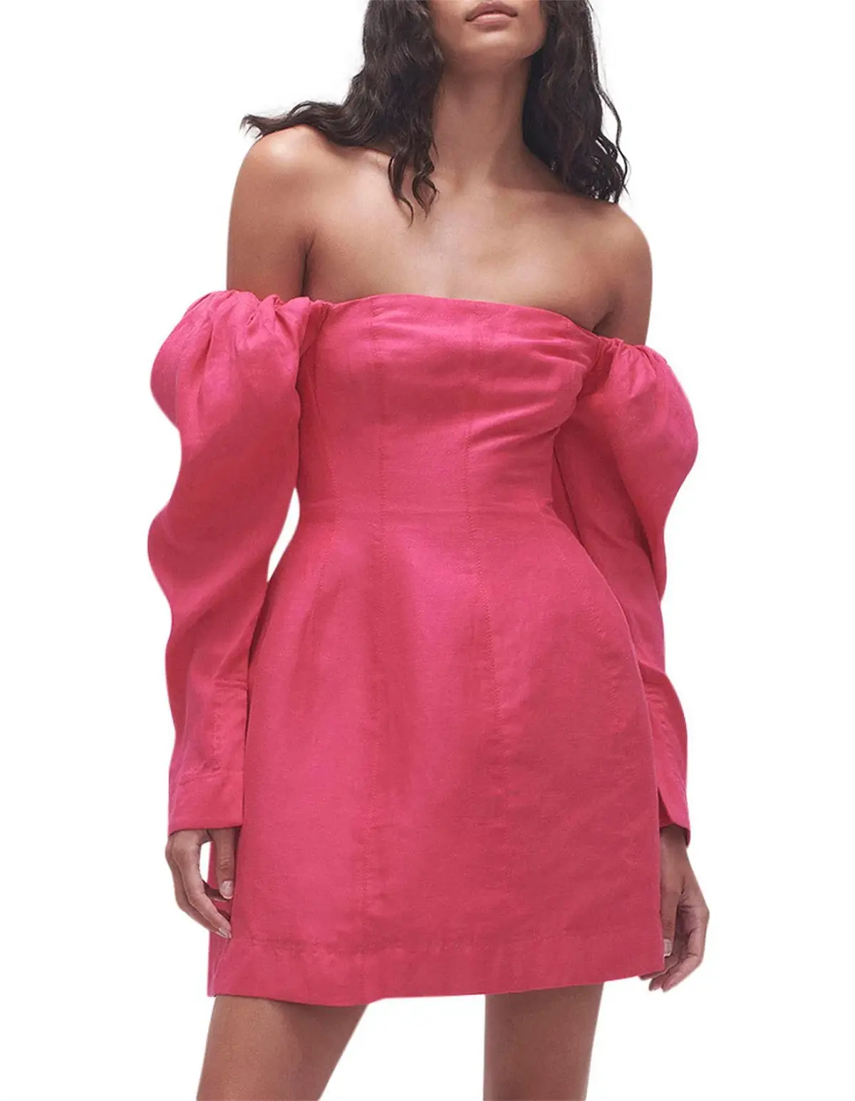 Aje Baret Sleeved Mini Dress Pink Size 8 - Image 3