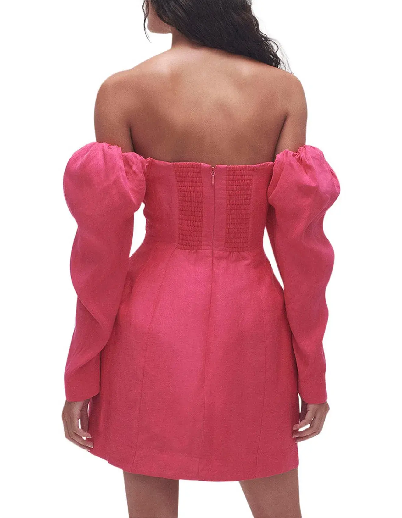 Aje Baret Sleeved Mini Dress Pink Size 8 - Image 4