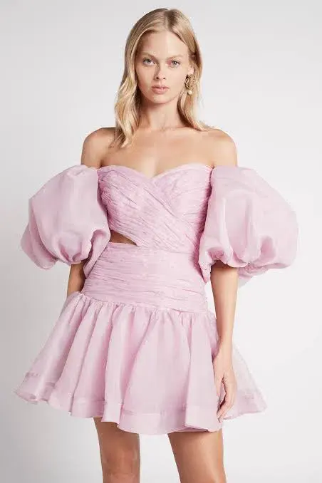 Aje Myriad Mini Dress Lilac Size AU 12 for rent on The Volte - main image