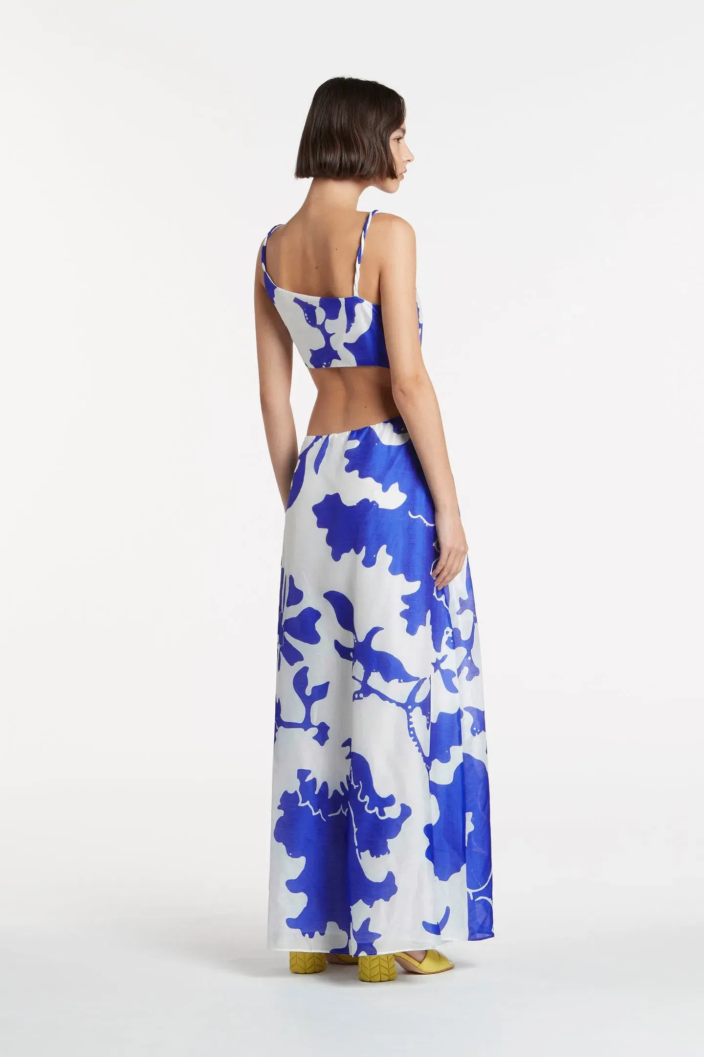 Sir The Label Vivi Asymmetrical Cut Out Dress Merce Abstract Print Size 3 / AU 12 - Image 2