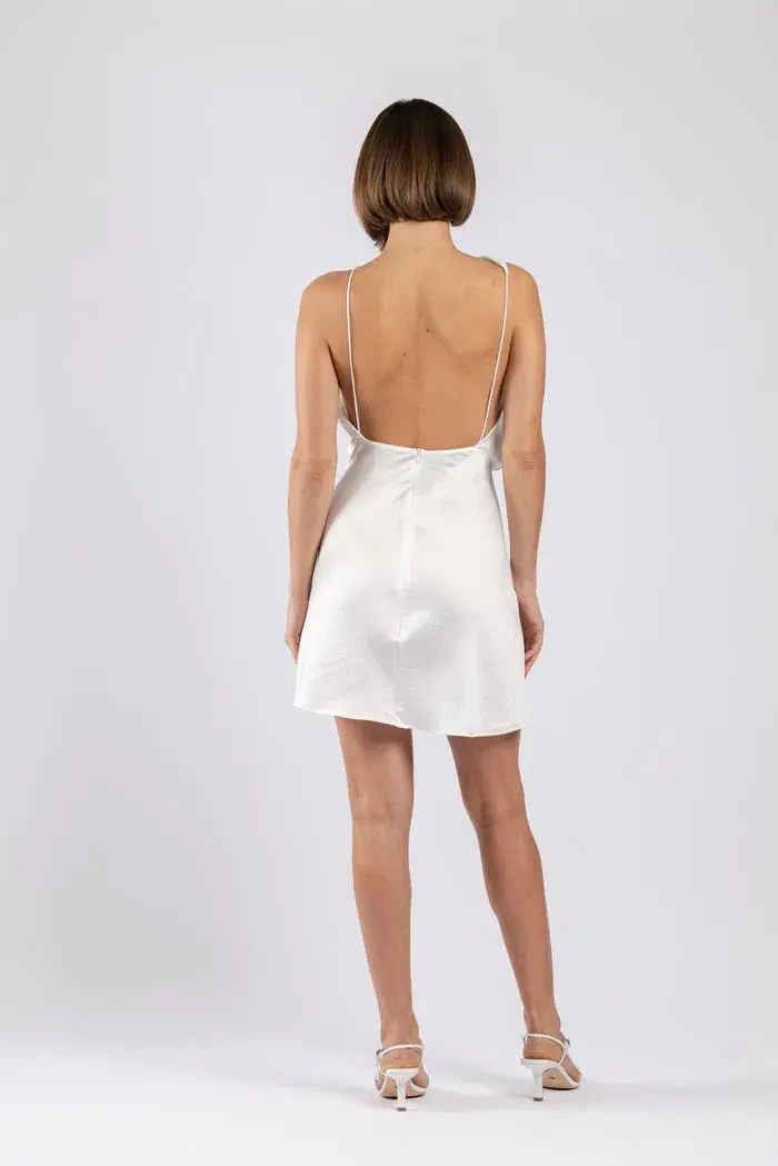 One Fell Swoop Audrey Mini Dress in Coco White Size 10 for rent on The Volte - main image