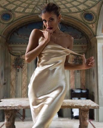 Rat & Boa Sofia Midi Dress Gold Size 12  for rent on The Volte - main image