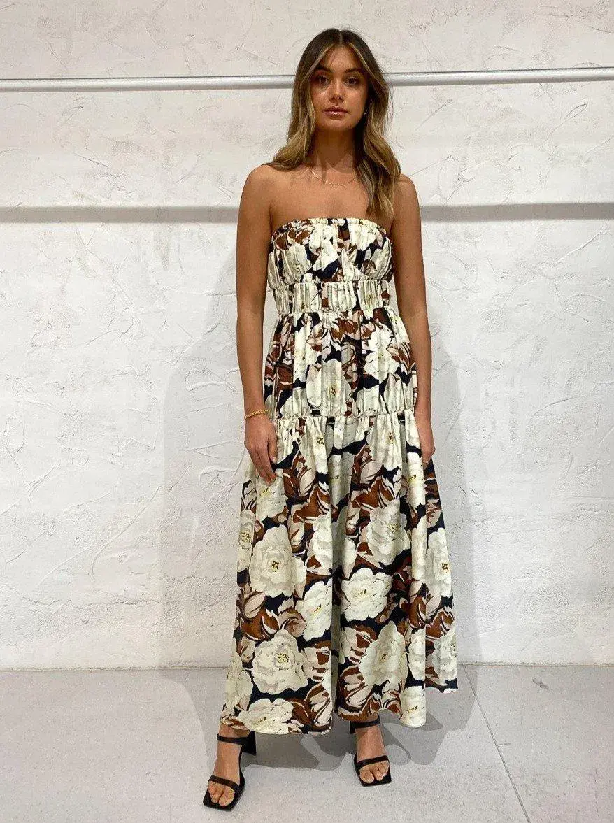 Sir The Label Vivienne Strapless Gown Cream Size 1 / AU 8 - Image 1
