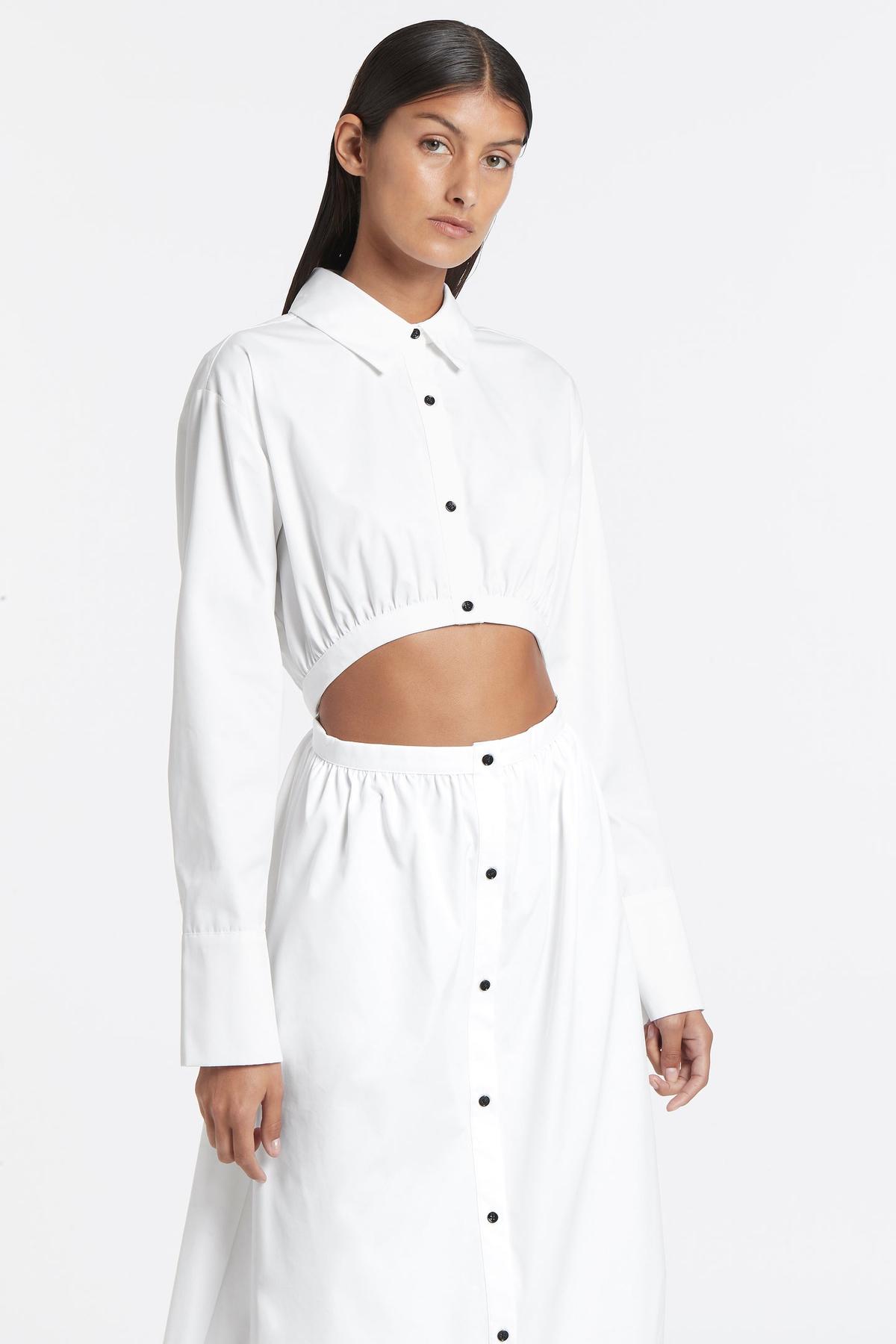 Sir The Label Ilkin Deconstructed Shirt Dress White Size 1 / AU 8  - Image 2