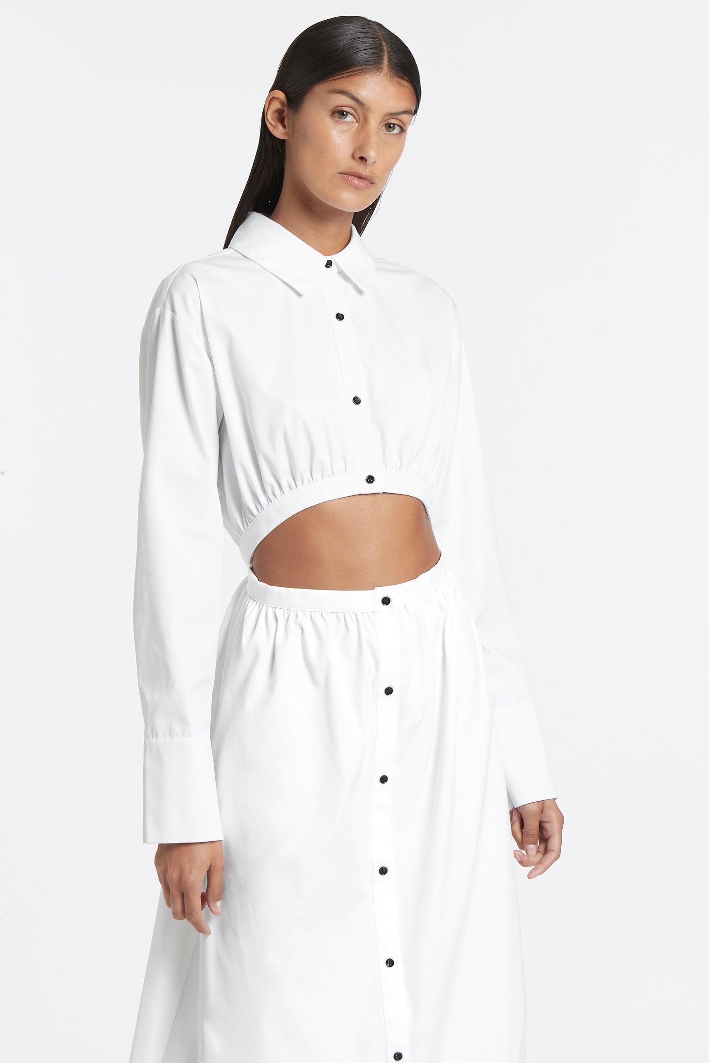 Sir The Label Ilkin Deconstructed Shirt Dress White Size 1 / AU 8  - Image 2