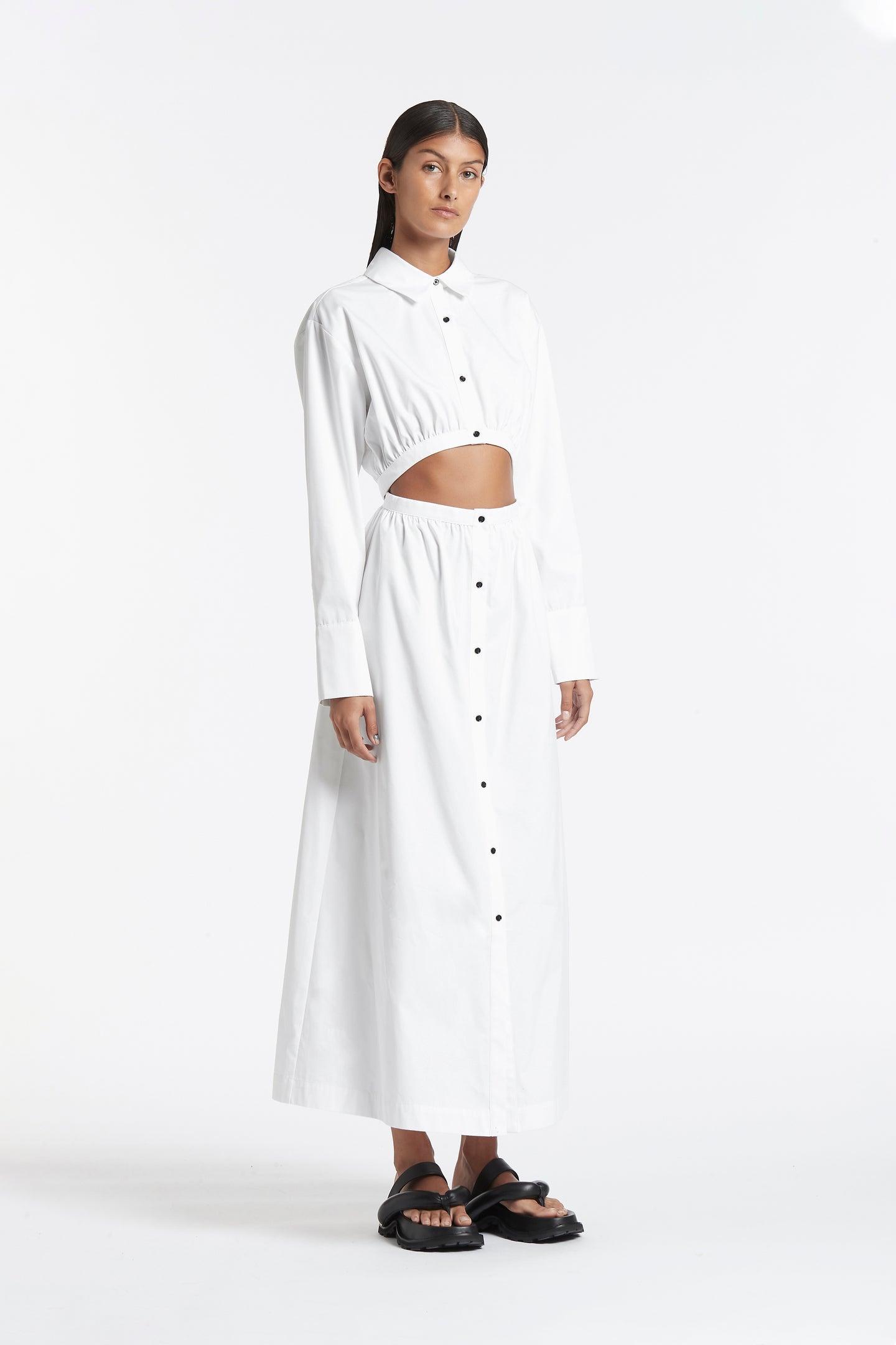 Sir The Label Ilkin Deconstructed Shirt Dress White Size 1 / AU 8  - Image 1