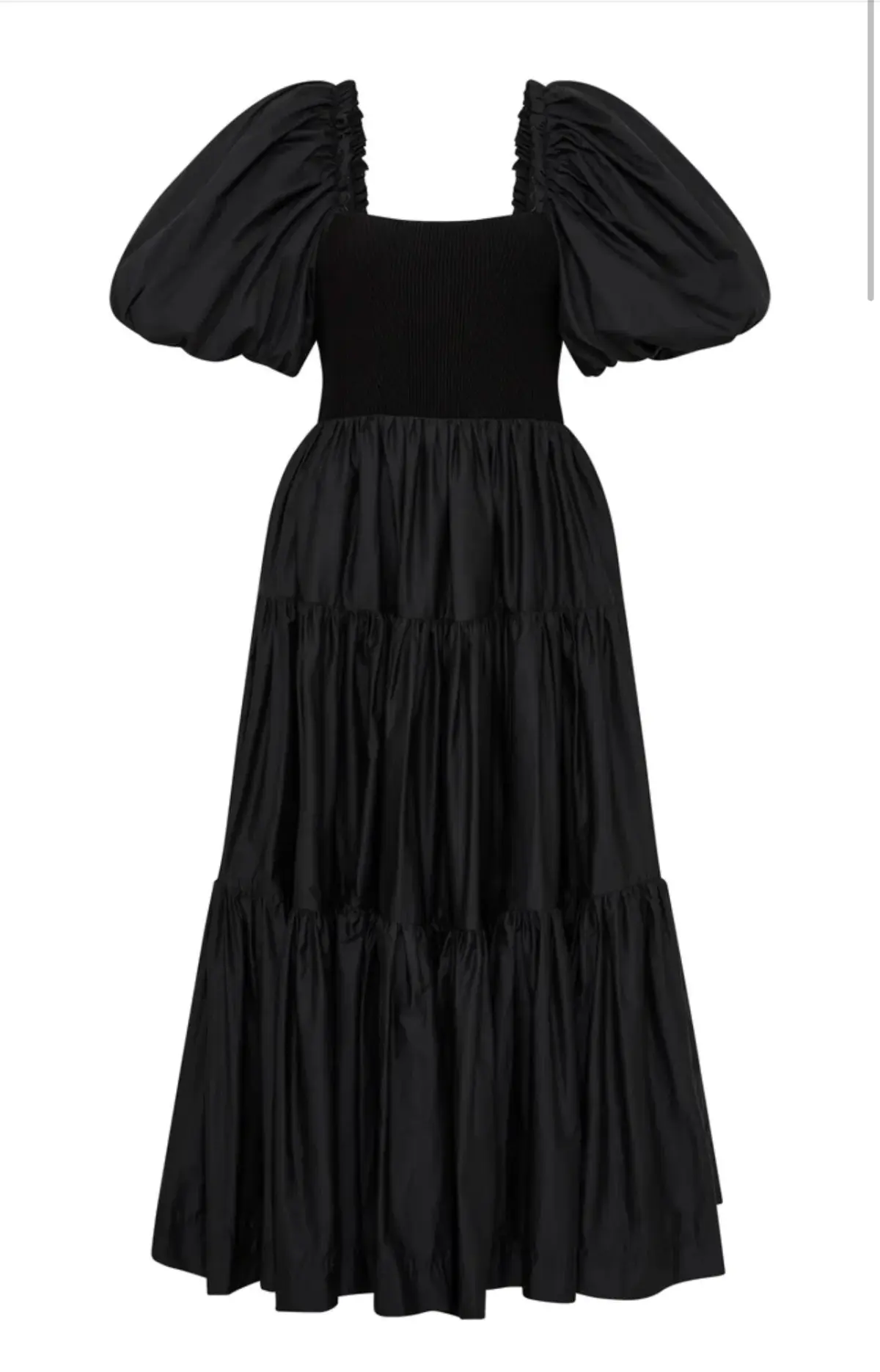Aje Casa Puff Sleeve Midi Dress Black Size AU 10 - Image 3