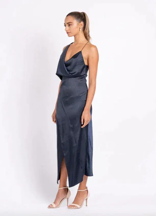 One Fell Swoop Midi Length Dress Navy Size AU 10 - Image 1