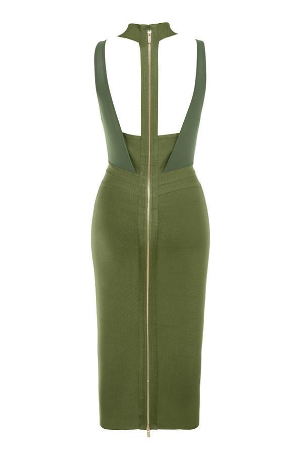 House of CB Caruso Midi Dress Green Size 8 for rent on The Volte - main image