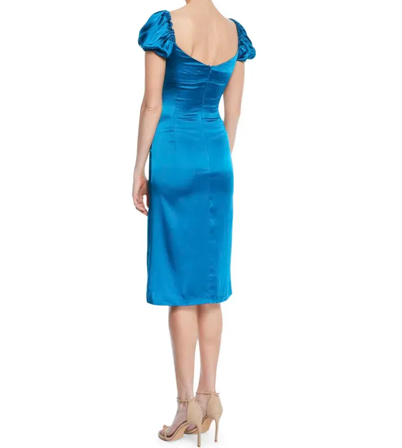 Alexis New York Blue Cap Cadiz Silk Midi Dress XS - Image 2