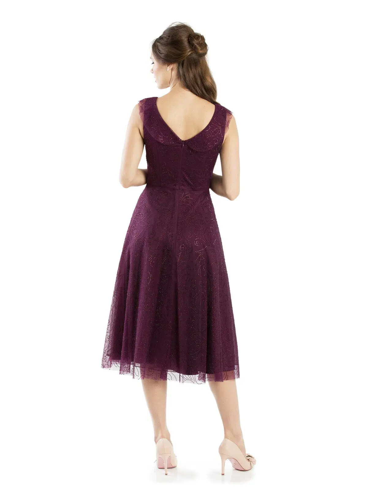 Review Shimmer Dress Purple Size 8 - Image 2
