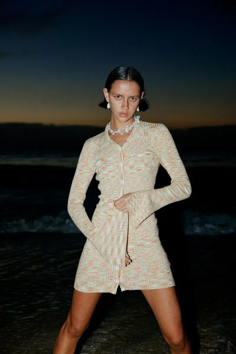 C/MEO Collective Solstice Knit Dress Sherbet Marle Size 10 - Image 1