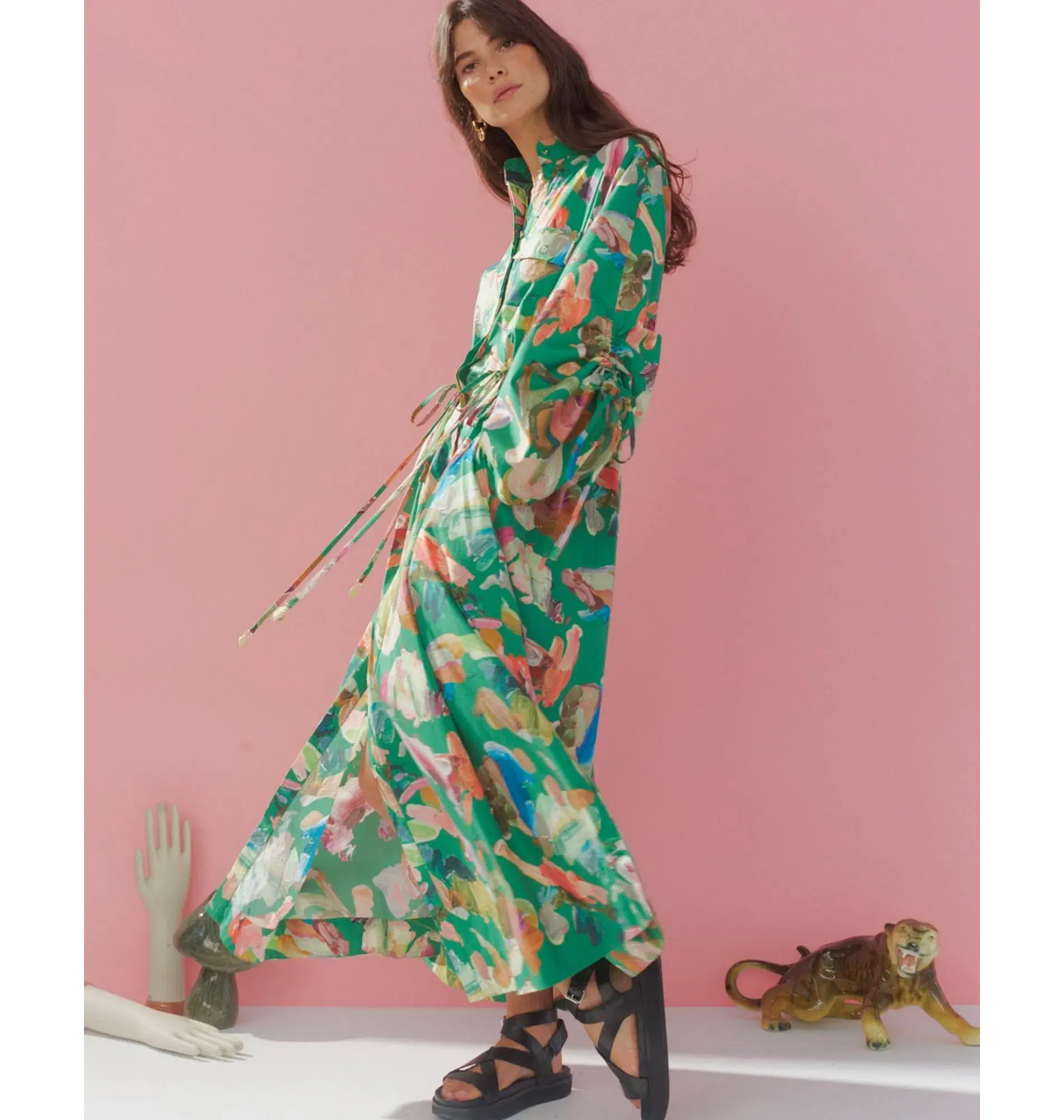 Alemais Arlo Shirtdress Green Size M / AU 10 - Image 2