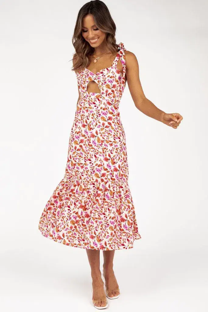 Dissh Paloma Sleeveless Midi Dress Floral Size 8 - Image 4