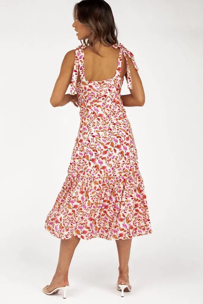 Dissh Paloma Sleeveless Midi Dress Floral Size 8 - Image 3