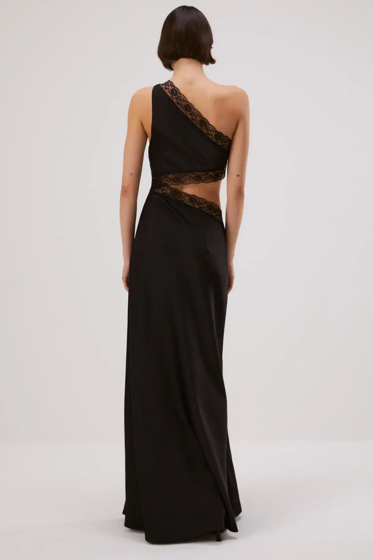 Misha Jillian Satin Gown Black Size 8/S  - Image 2