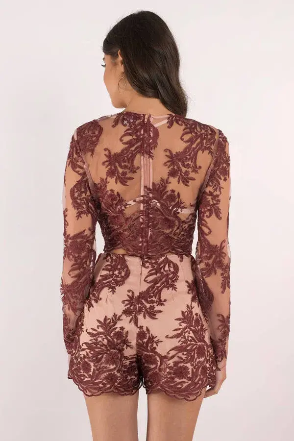 Finders Keepers Spectral Berry Lace Set Brown Size M/Au 10 - Image 4