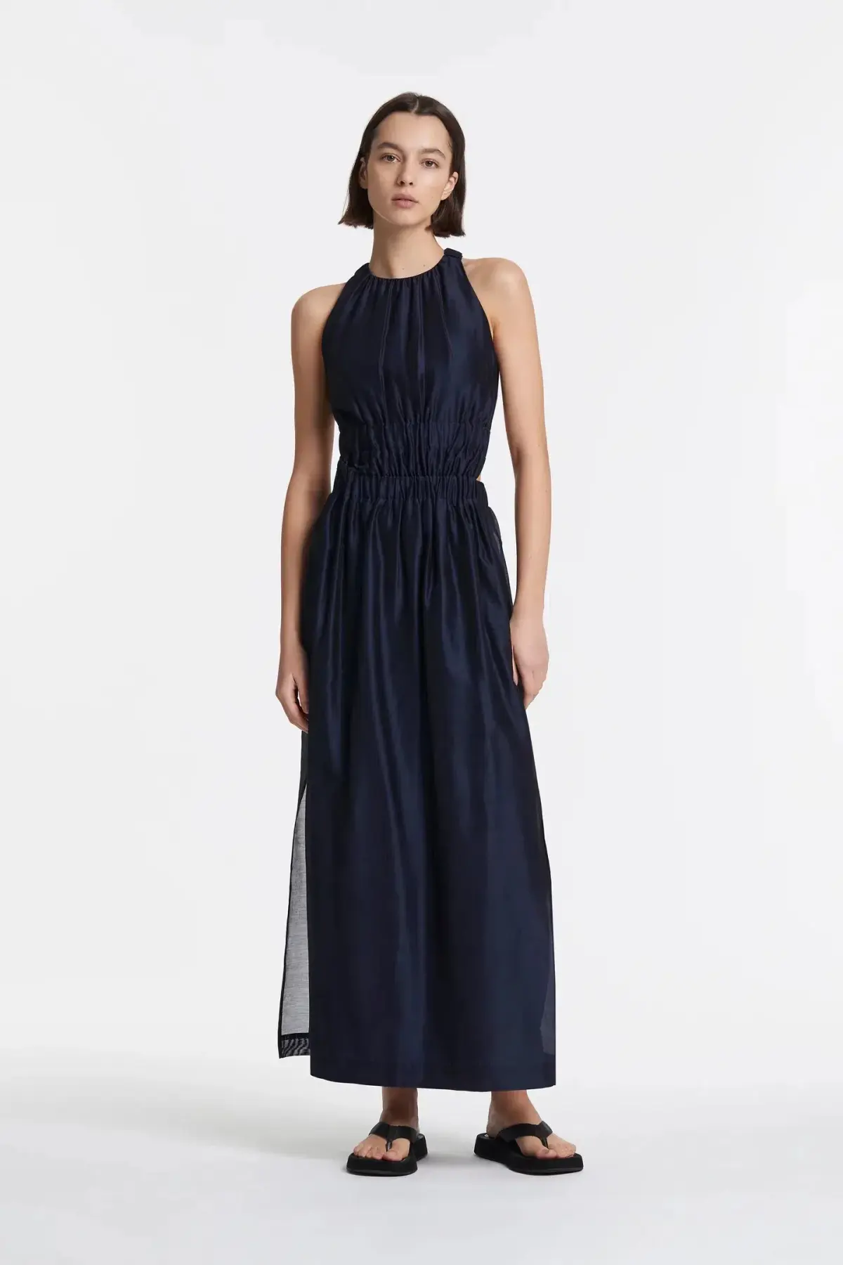 Sir The Label Franc Cross Back Gown Navy Size 0/Au 6 - Image 1