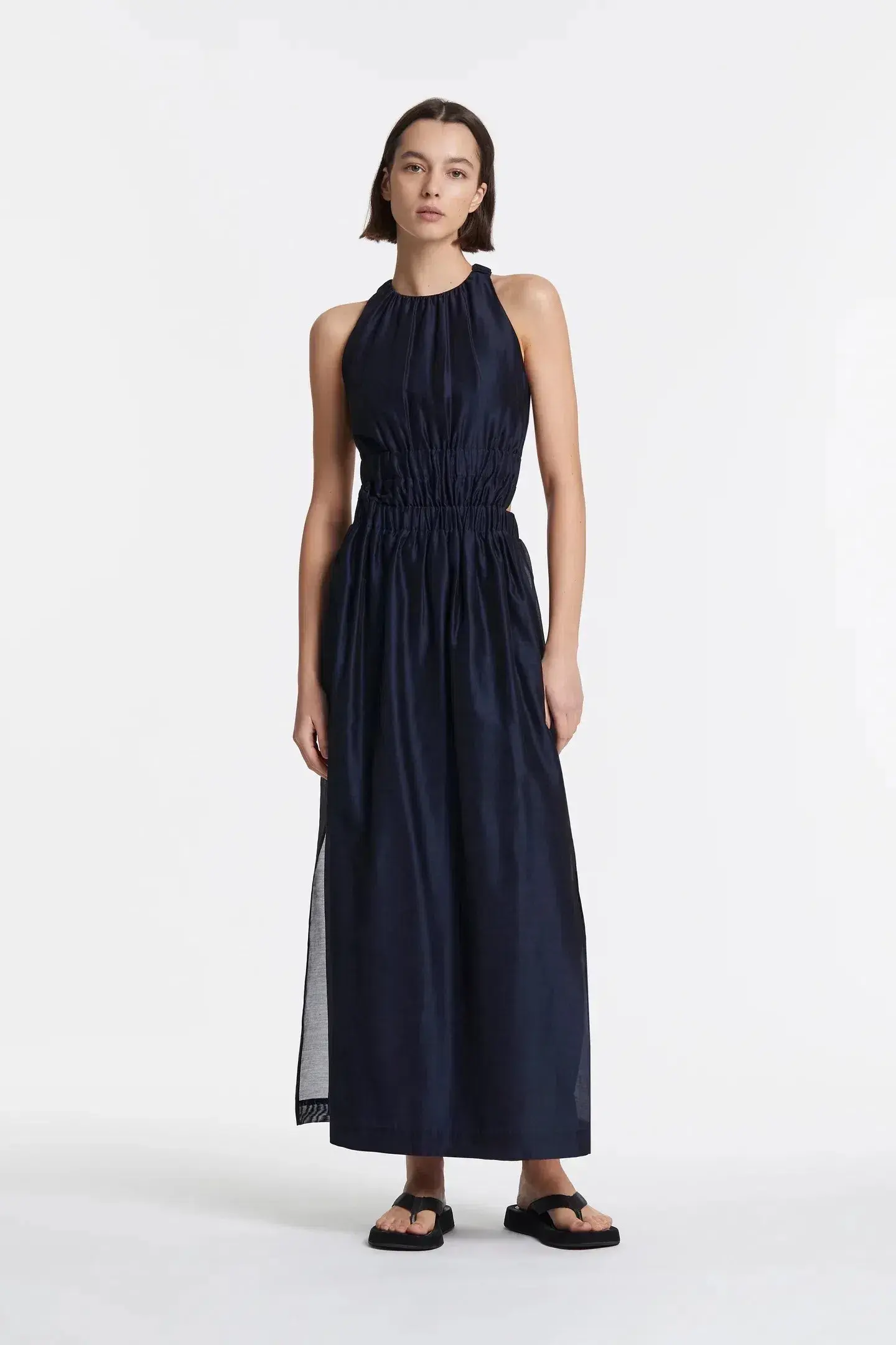 Sir The Label Franc Cross Back Gown Navy Size 0/Au 6 - Image 1