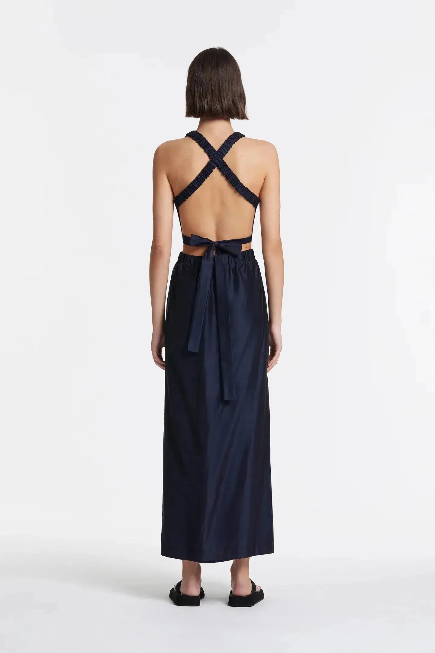 Sir The Label Franc Cross Back Gown Navy Size 0/Au 6 - Image 2