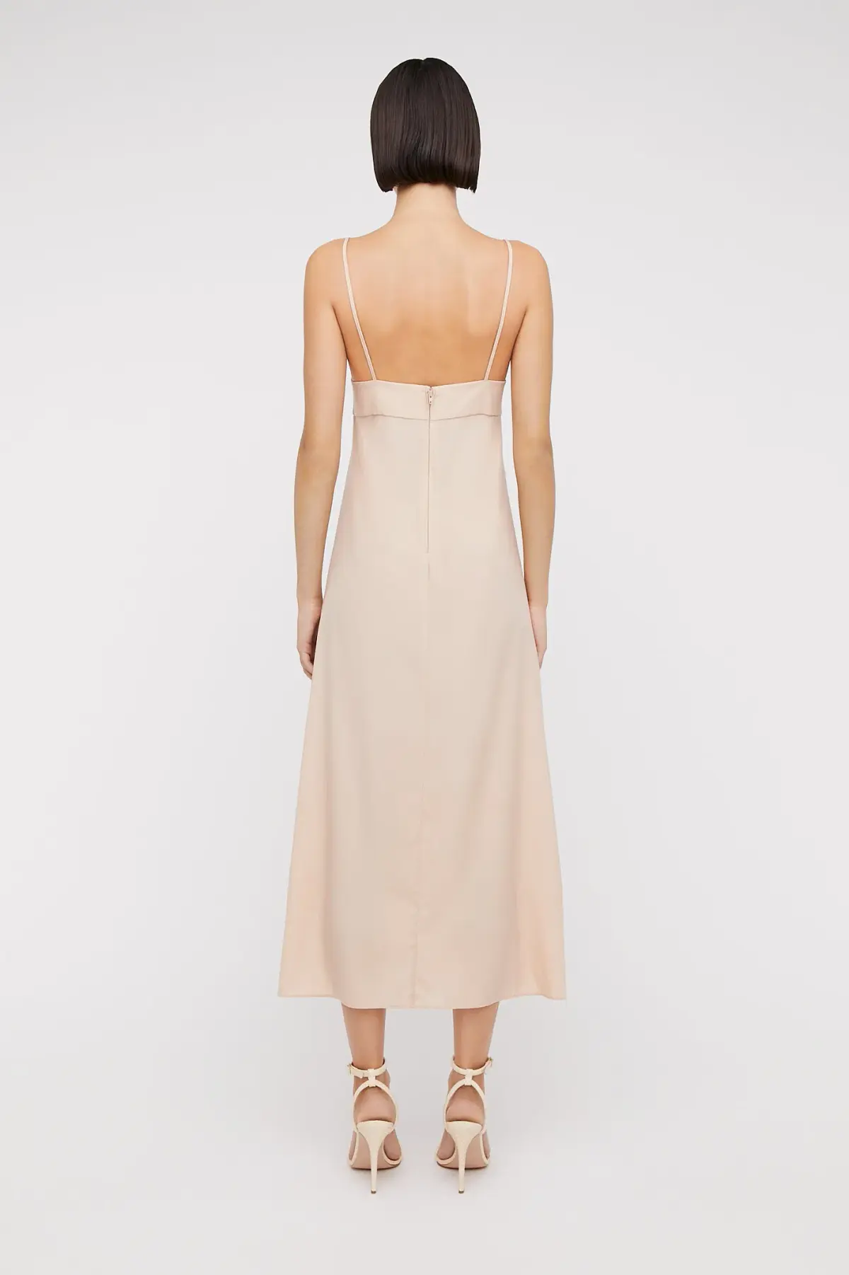 Scanlan Theodore Silk Slip Dress Nude Size 10  - Image 3