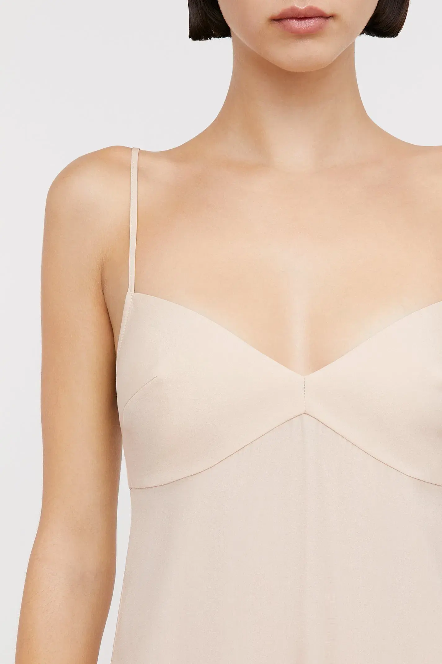 Scanlan Theodore Silk Slip Dress Nude Size 10  - Image 2
