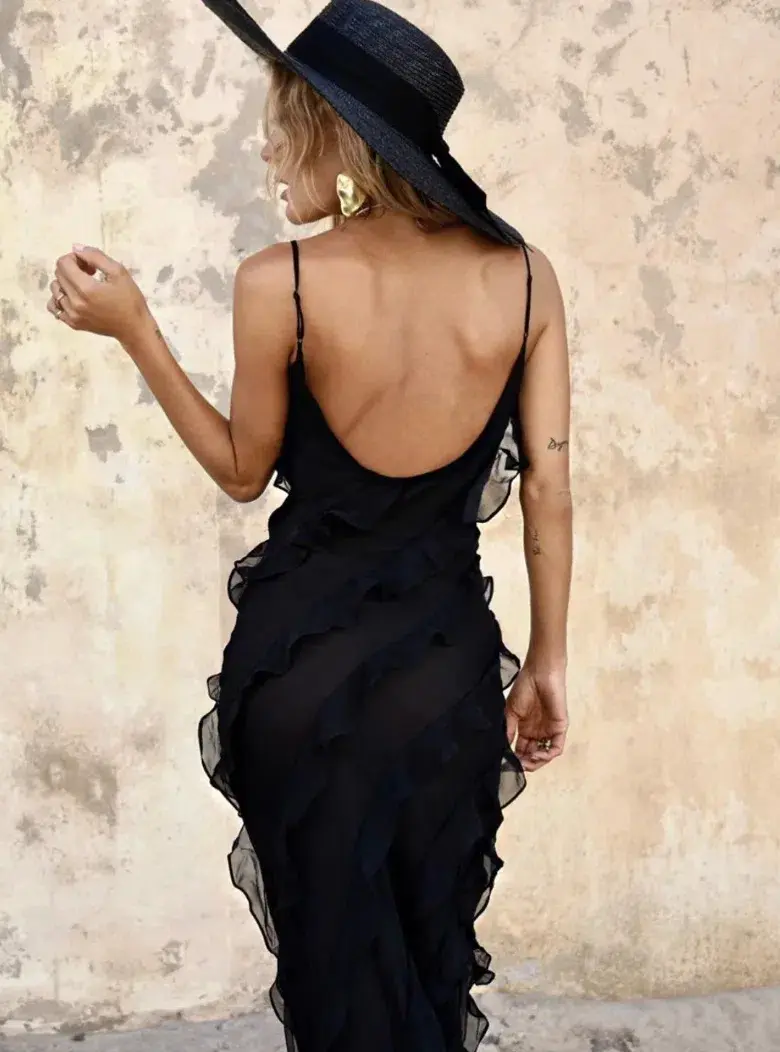 Rat & Boa Selena Dress Black Size 4 for rent on The Volte - main image
