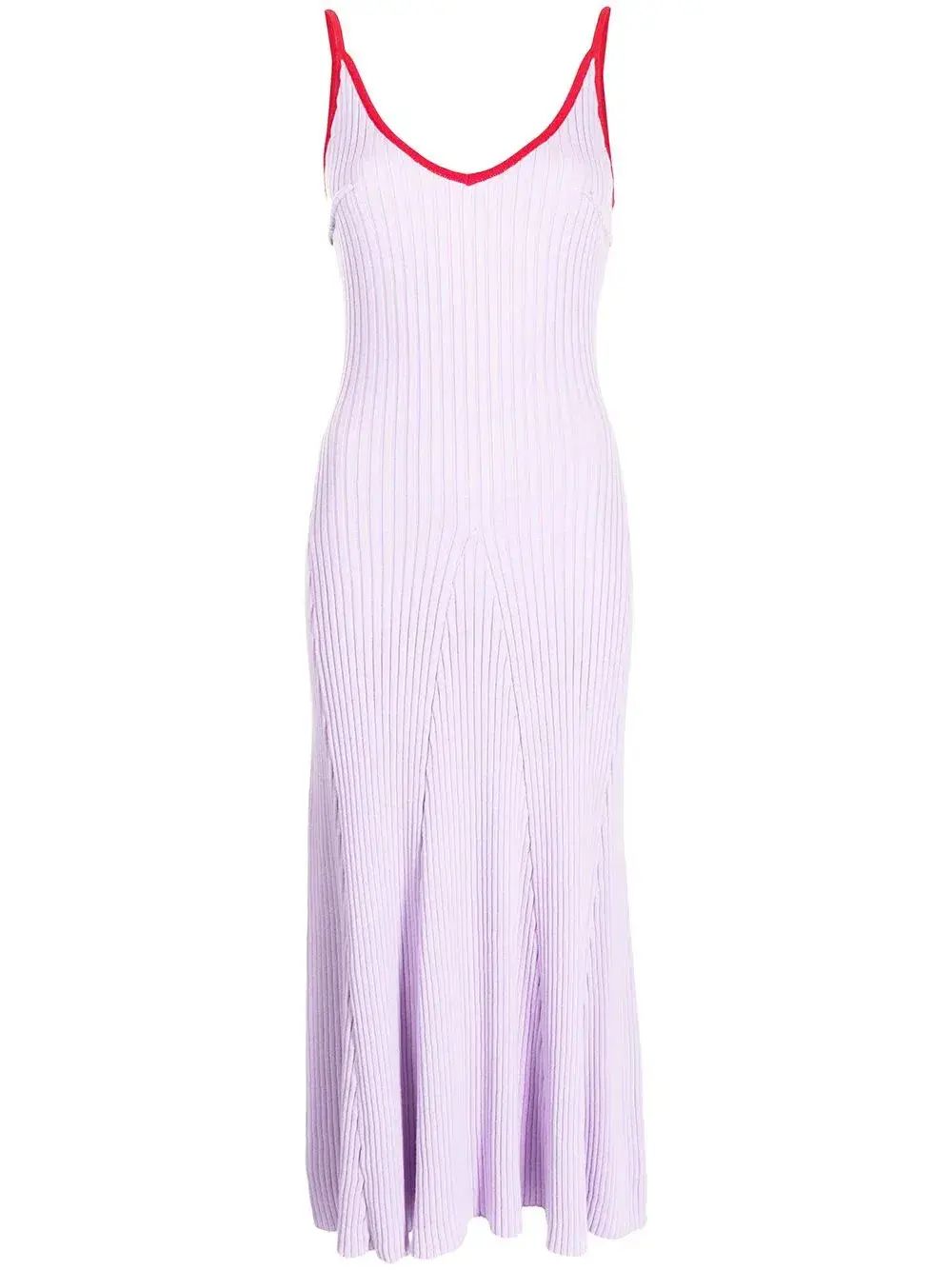 Anna Quan Scarlett Ribbed Knit Dress Purple Size 8  - Image 3