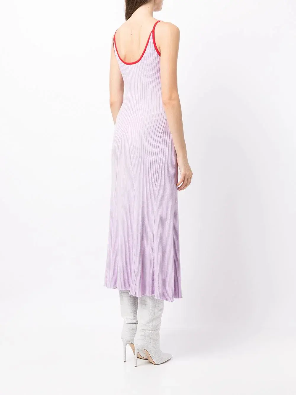 Anna Quan Scarlett Ribbed Knit Dress Purple Size 8  - Image 2