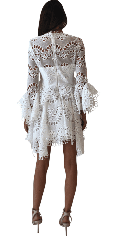 Thurley Leo Embroidered Dress in Ivory for rent on The Volte - main image
